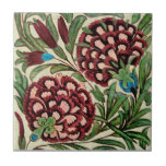 DeMorgan Persian Style Floral Repro Antique HP Tile<br><div class="desc">Reproduced from an antique Arts & Crafts period hand painted Persian style floral by William DeMorgan.Sure to brighten any room. Available in two sizes of tiles for walls,  backsplashes,  fireplace surrounds,  and other items from coasters and desk accessories to keepsake boxes and other Zazzle items.</div>