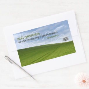 Demosthenes Inspirational Quote "Opportunities" Rectangular Sticker