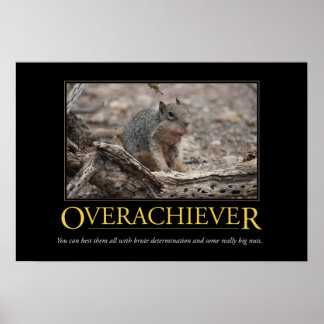 Demotivational Poster: Overachiever Poster