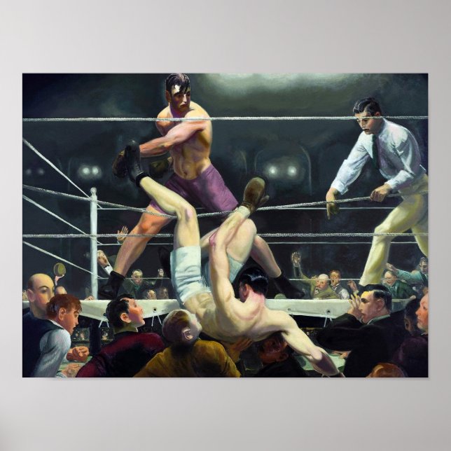 Dempsey and Firpo by George Bellows Poster (Front)