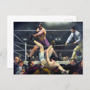 Dempsey and Firpo George Bellows Poster Postcard