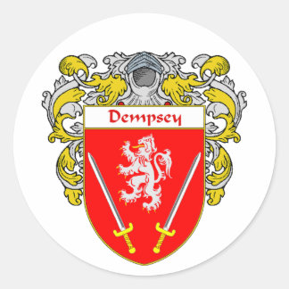 Dempsey Coat of Arms (Mantled) Classic Round Sticker