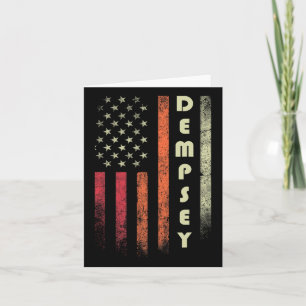 Dempsey Surname Funny Retro Vintage Birthday Ameri Card