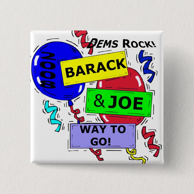 DEMS ROCK 15 CM SQUARE BADGE (Front)
