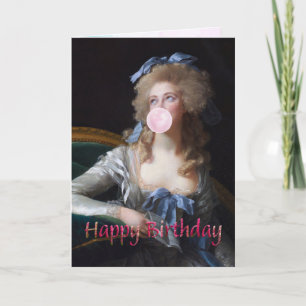 Demure with Pink Bubble Gum Card