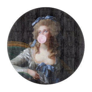 Demure with Pink Bubble Gum Cutting Board