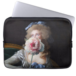 Demure with Pink Peony Laptop Sleeve