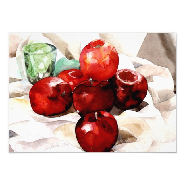 Demuth - Apples and Green Glass, still life Photo Print (Front)