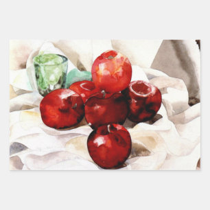 Demuth - Apples and Green Glass Wrapping Paper Sheet