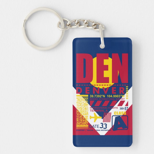 DEN Denver Airport Key Ring (Front)