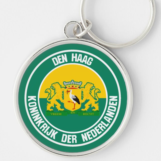Den Haag Round Emblem Key Ring (Front)