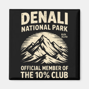 Denali 10 Percent Club Alaska National Park Hiking Magnet