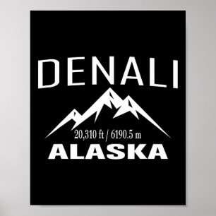 Denali Alaska Climbing Summit Club Outdoor Adventu Poster