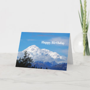 Denali Alaska Mountain Snow Photo Birthday Card