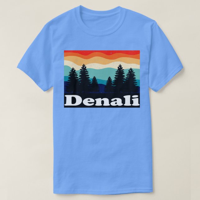 Denali Alaska Retro T-Shirt (Design Front)