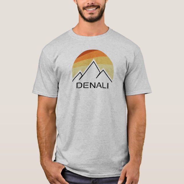 Denali Alaska Retro T-Shirt (Front)