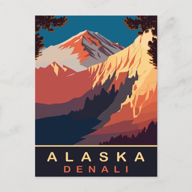 Denali, Alaska, Travel Postcard (Front)