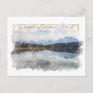 Denali Alaskan Watercolor Postcard