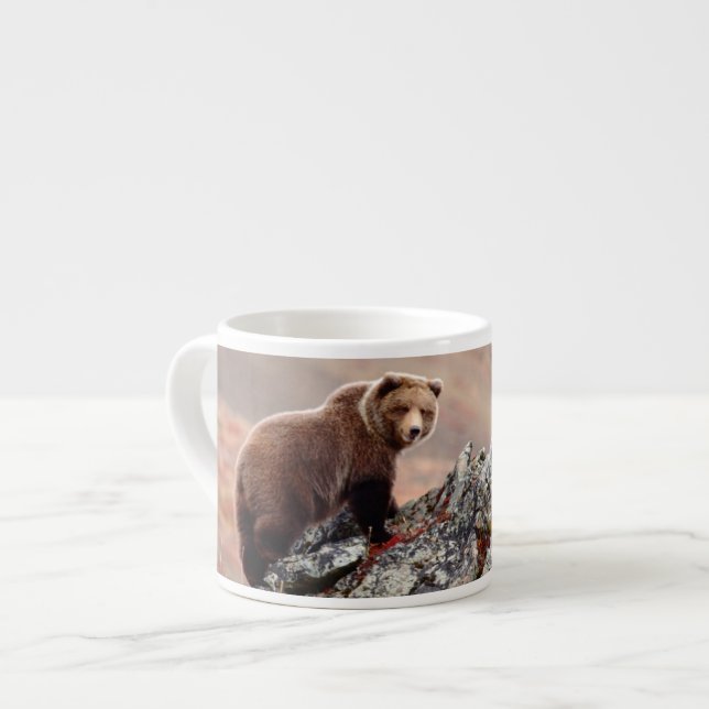 Denali Brown Bear Espresso Cup (Front Left)