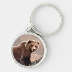 Denali Brown Bear Key Ring