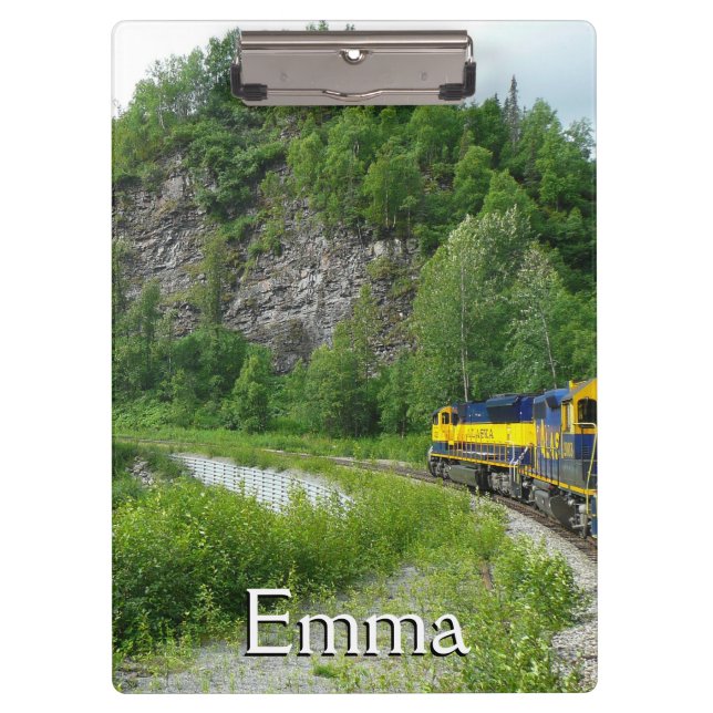 Denali Express Alaska Train Vacation Photography Clipboard (Front)
