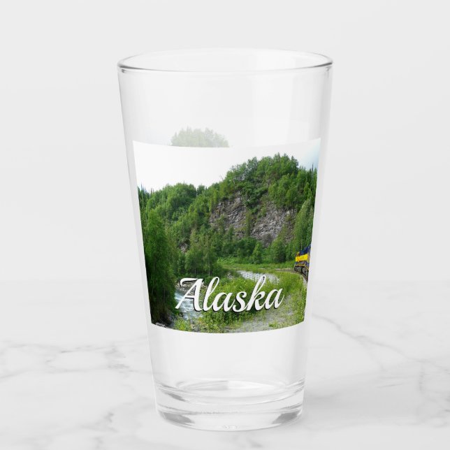 Denali Express Alaska Train Vacation Photography Glass (Front)