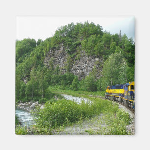 Denali Express Alaska Train Vacation Photography Magnet