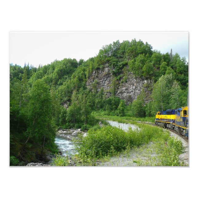 Denali Express Alaska Train Vacation Photography Photo Print (Front)