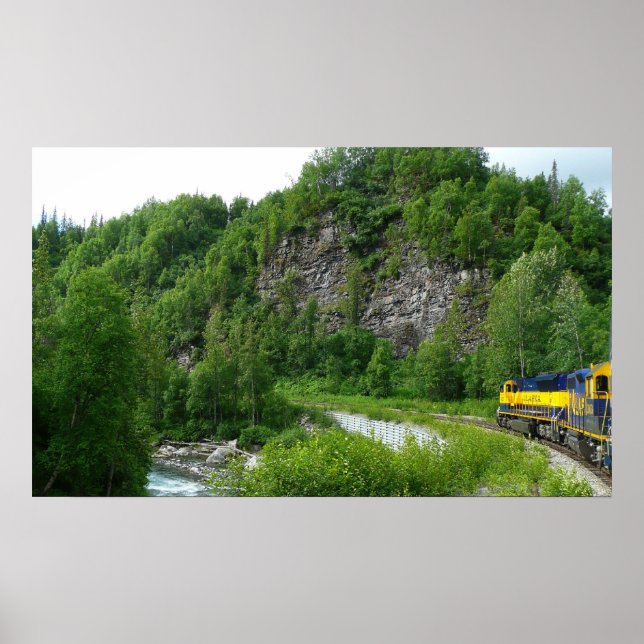 Denali Express Alaska Train Vacation Photography Poster (Front)