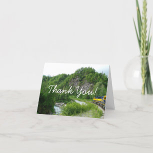 Denali Express Alaska Train Vacation Photography Thank You Card