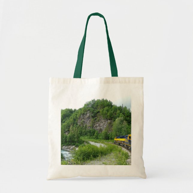 Denali Express Alaska Train Vacation Photography Tote Bag (Front)