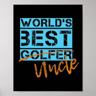 Denali Golf Tees Men's Funny Uncle Golf Poster