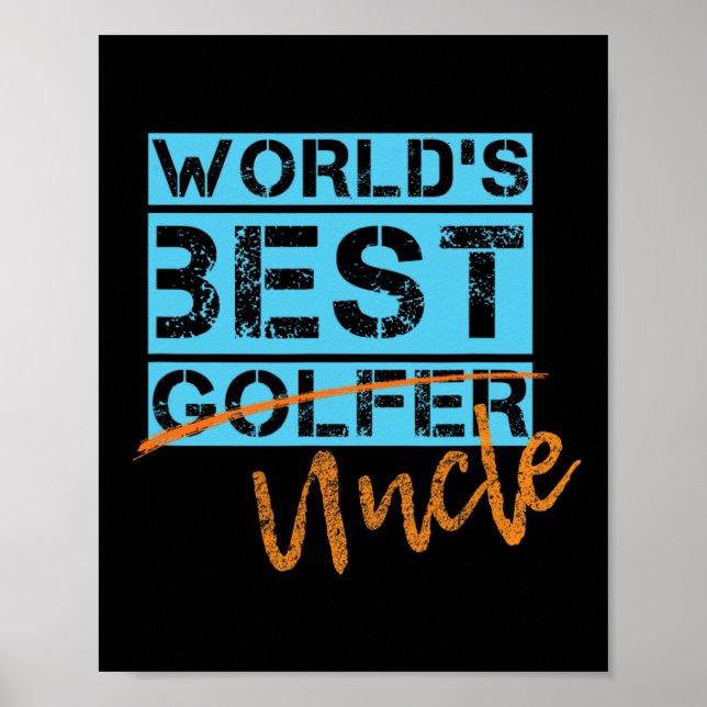 Denali Golf Tees Men's Funny Uncle Golf  Poster (Front)
