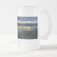 Denali Midnight Sunset Frosted Glass Beer Mug