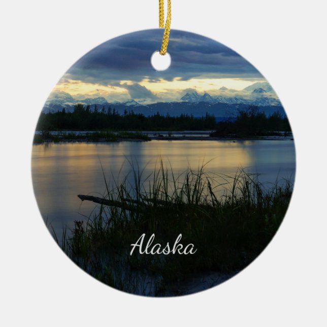 Denali Midnight Sunset Ornament (Front)