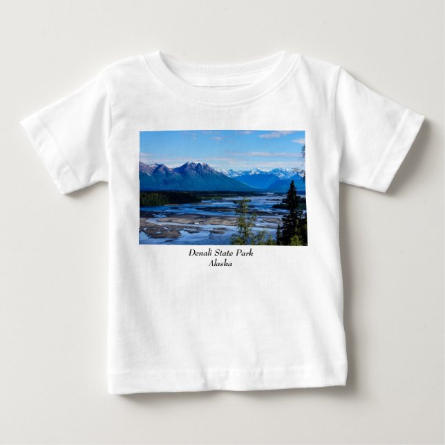 Denali Mountain Range Baby T-Shirt (Front)