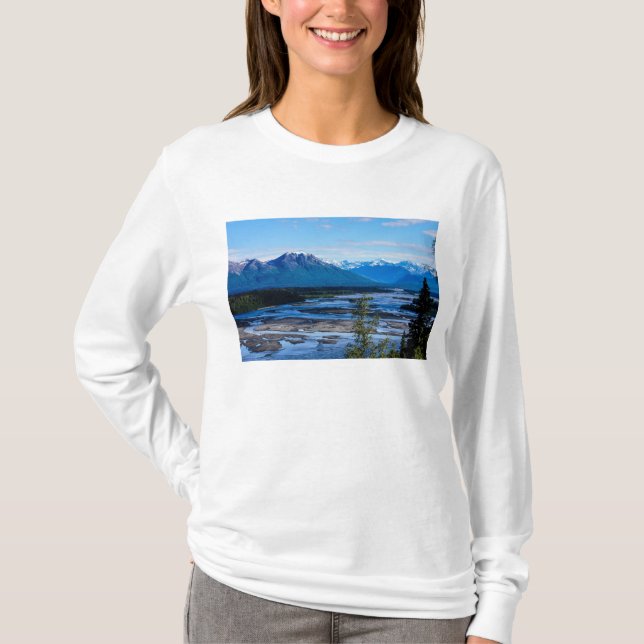 Denali Mountain Range Long Sleeve T-Shirt (Front)