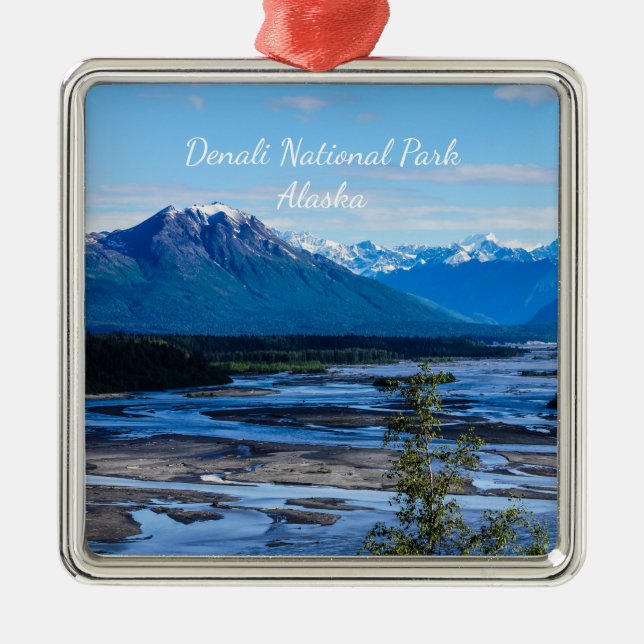 Denali Mountain Range Ornament Souvenir (Front)