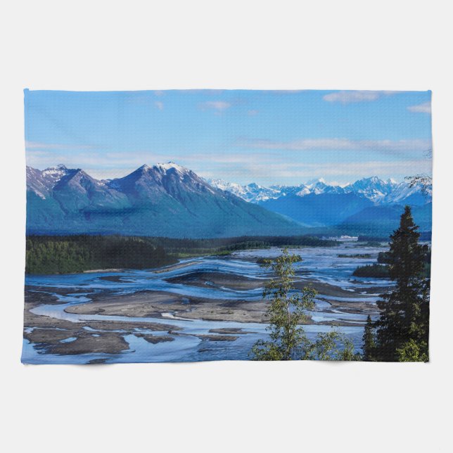 Denali Mountain Range Tea Towel (Horizontal)