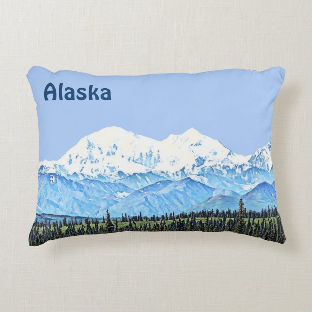Denali (Mt. McKinley) Decorative Cushion (Front)
