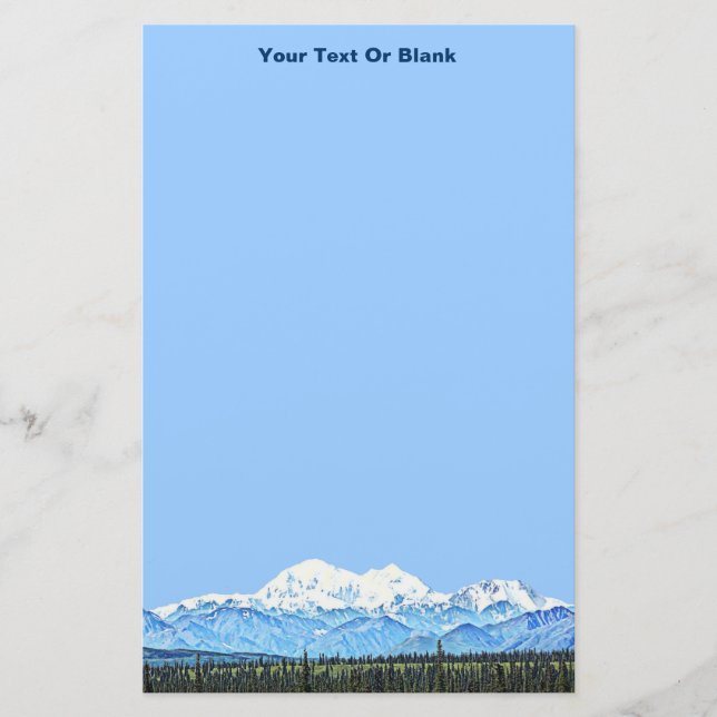 Denali (Mt. McKinley) Stationery (Front)