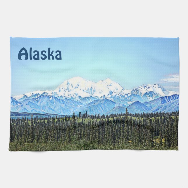 Denali (Mt. McKinley) Tea Towel (Horizontal)