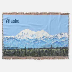 Denali (Mt. McKinley) Throw Blanket