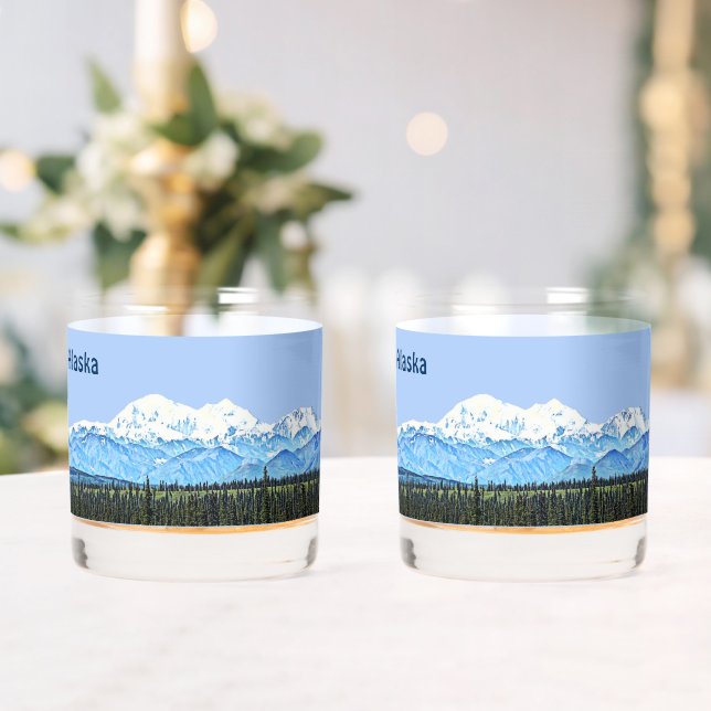 Denali (Mt. McKinley) Whiskey Glass (Insitu (Wedding))