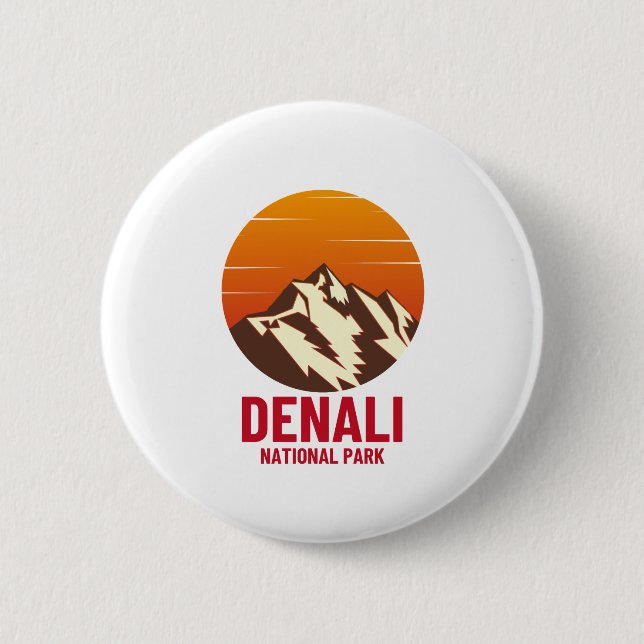 DENALI NATIONAL PARK 6 CM ROUND BADGE (Front)