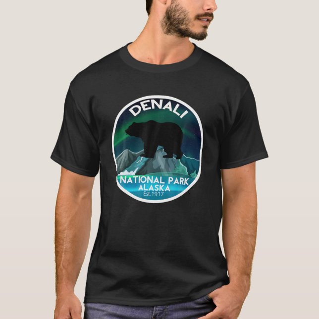 Denali National Park Alaska Bear T-Shirt (Front)