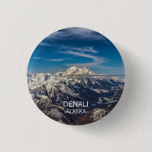 Denali National Park Alaska bucket list collector 3 Cm Round Badge