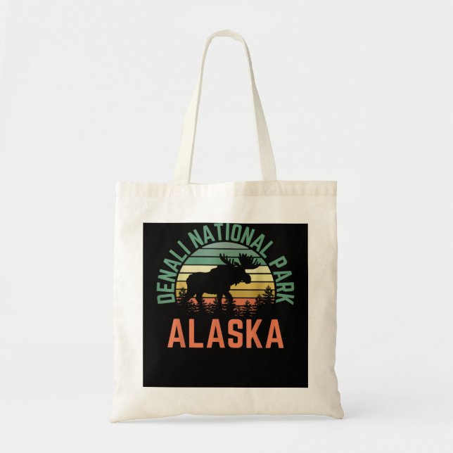 Denali National Park Alaska Moose Hiking Nature Re Tote Bag (Front)