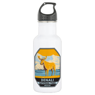 Denali National Park Alaska Moose Vintage 532 Ml Water Bottle