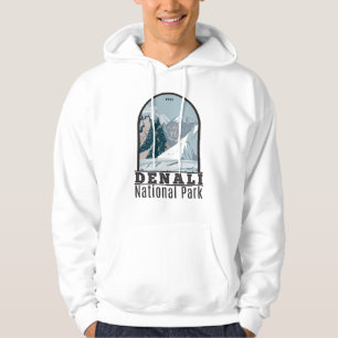 Denali National Park Alaska Mount Hunter Vintage Hoodie